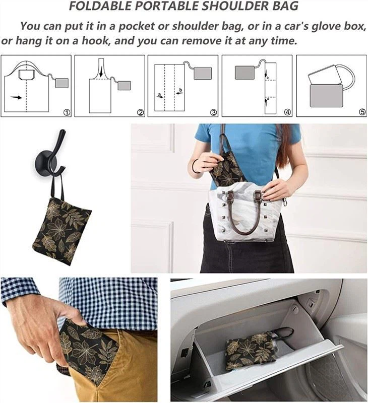 Foldable Tote Shoulder Bag